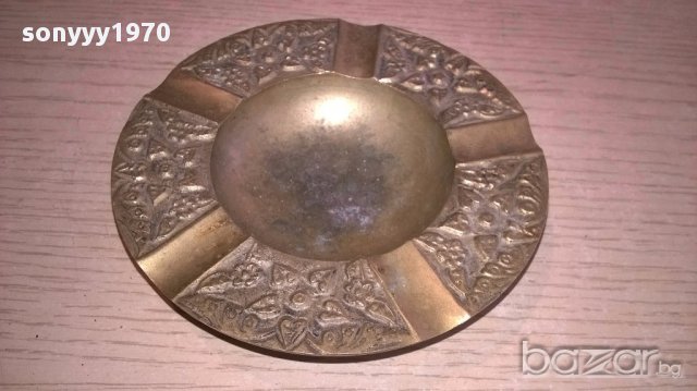 Ретро пепелник-11см-внос швеицария, снимка 2 - Антикварни и старинни предмети - 17796751