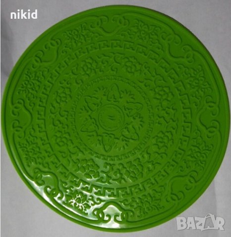 Голям кръг дантела с орнаменти и снежинка силиконова форма отливка молд украса декорация гъмпейст