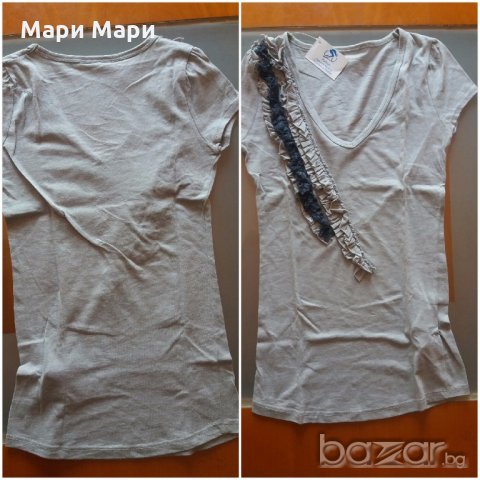 Блуза с интересна декорация, снимка 4 - Тениски - 20121884