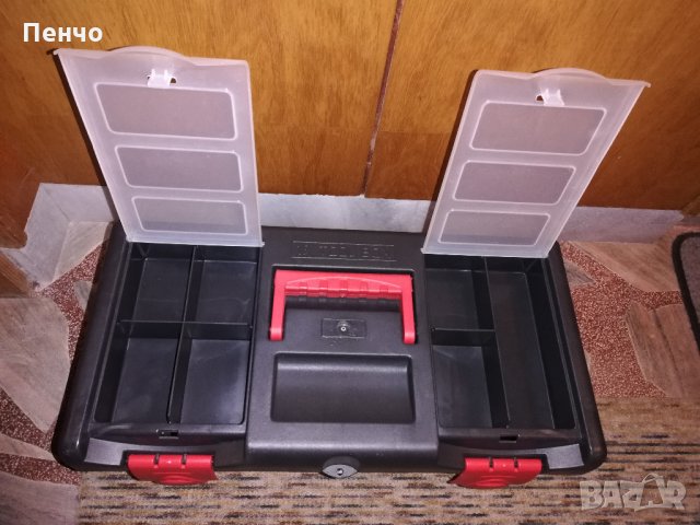 Кутия куфар пластмасов за инструменти с органайсер 19“ нов за риболов за колата за излет, шкаф за ин, снимка 2 - Други инструменти - 22210626