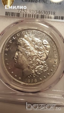 USA $ 1 DOLLAR 1898 PCGS GENUINE UNC , снимка 7 - Нумизматика и бонистика - 20740279