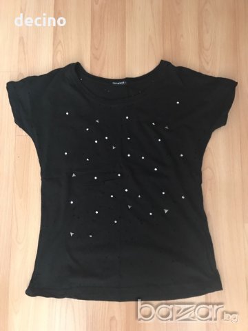 Черна тениска Terranova, снимка 1 - Тениски - 19005898