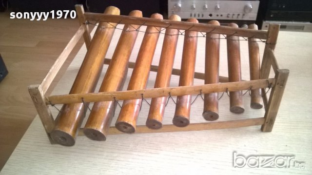 Ретро музикален инструмент-бамбуков-45х38х18см-внос швеицария, снимка 14 - Антикварни и старинни предмети - 17082626