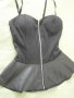  Елегантно бюстие от изкуствена кожа и ликра T A L L Y W E I J L, ново, размер М, снимка 6