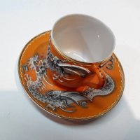 Японски порцеланови чашки с чинийки, снимка 11 - Антикварни и старинни предмети - 23038665