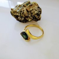 ЗАПАЗЕНА ЦЕНА ДО ИЗЧЕРПВАНЕ!!!златен пръстен с турмалин 2.95 грама, размер №50, снимка 4 - Пръстени - 21211282
