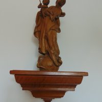 Голяма религиозна дървена статуя, снимка 5 - Колекции - 23915265