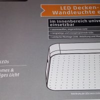 LED ЛАМПИ - аплик за таван и стена - кръгла, квадратна 28сма, снимка 8 - Лампи за стена - 20160242