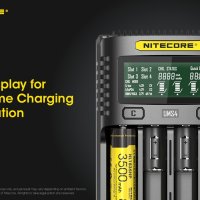 Nitecore UMS4 LCD Screen USB Battery Charger зарядно, снимка 3 - Друга електроника - 24420804