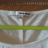 Дам.тенеска-"Tally Weijl"-/полеистер+вискоза/-бяла. Закупен от Италия., снимка 3 - Тениски - 22026857