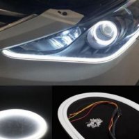 LED /дневни/ СВЕТЛИНИ за фар с функция мигач, снимка 2 - Аксесоари и консумативи - 25938206