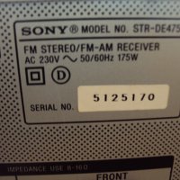 ресийвър Sony STR-DE475, снимка 4 - Ресийвъри, усилватели, смесителни пултове - 19840127