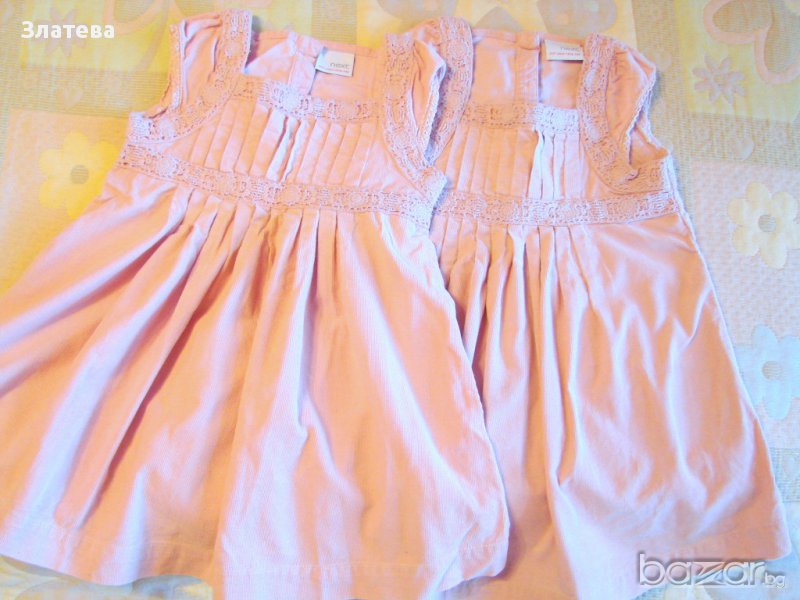 Розови роклички - сукманчета NEXT 18-24 м. 22 лв общо, снимка 1
