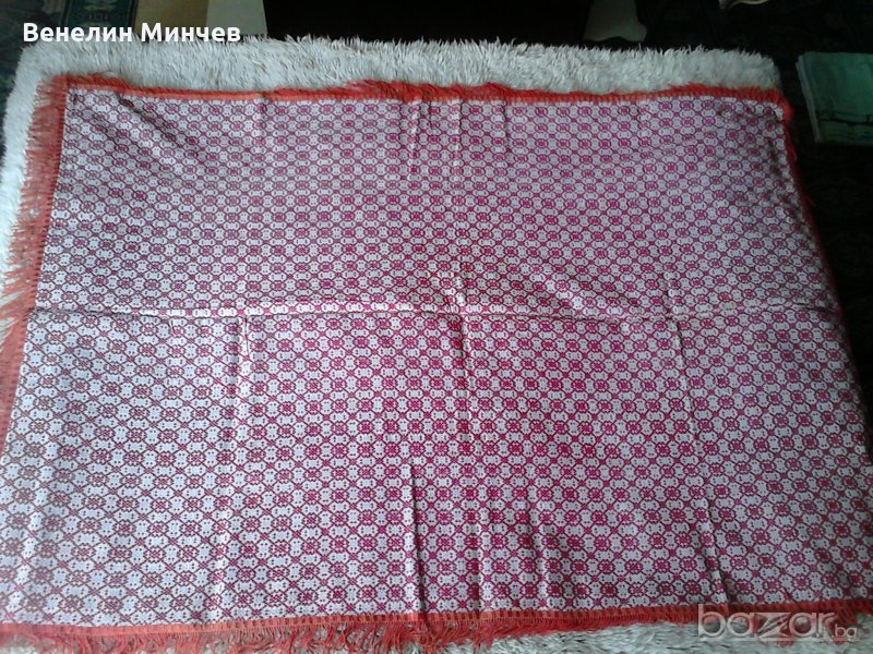 Тъкана оранжева покривка за маса, снимка 1