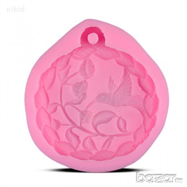 птичка в листа топка силиконов молд форма за фондан украса торта декорация мъфини, снимка 1