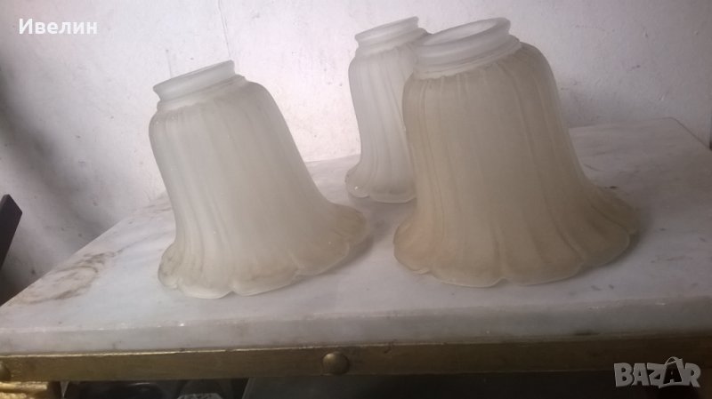 три стъкла за полилей,нощна лампа, снимка 1