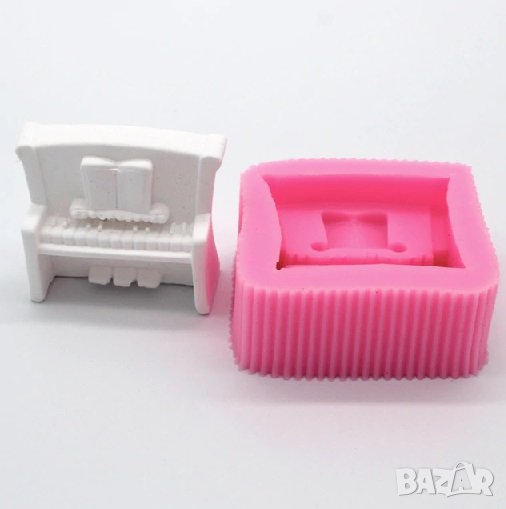 3D Пиано силиконов молд форма за декор украса торта фондан шоколад гипс , снимка 1