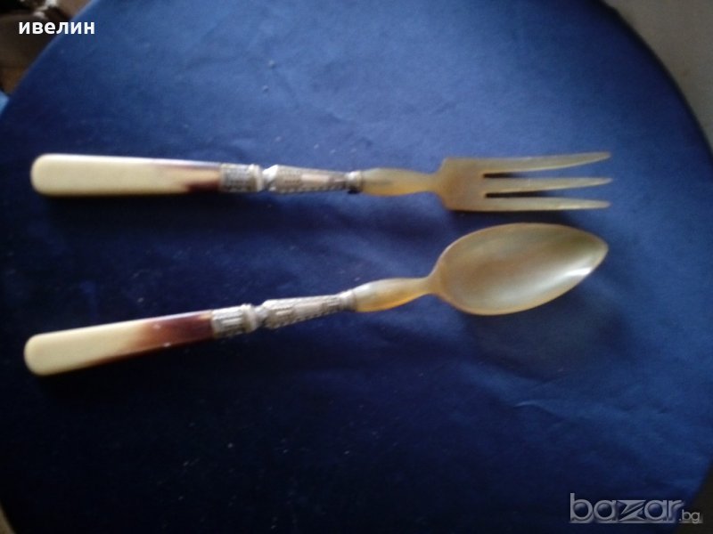 бароков комплект вилица и лъжица, снимка 1