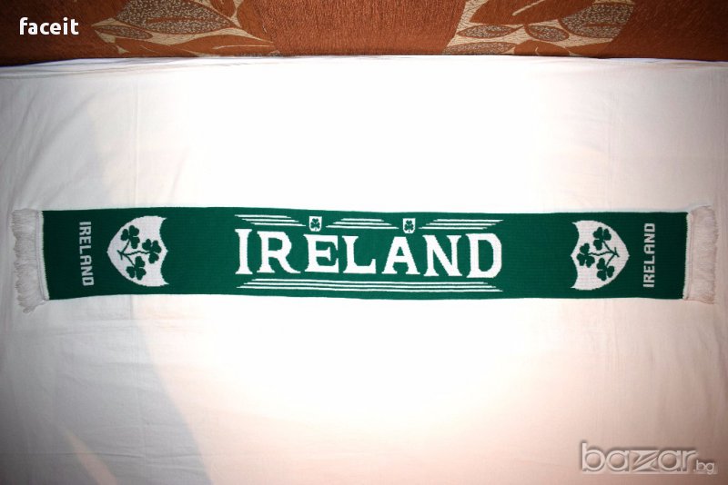 Ирландия - 100% Оригинален шал / Ireland / Футболен / Футбол / Зелен / , снимка 1
