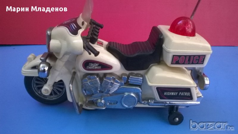 Стара детска играчка-полицейски мотор, снимка 1