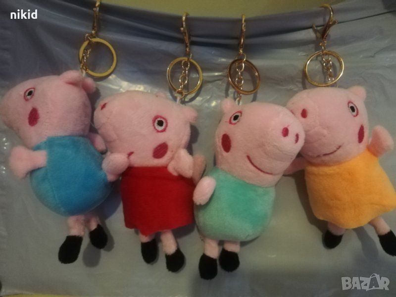 Пепа Пеппа ПИГ Джордж мама татко малки плюшена играчка ключодържател Peppa Pig Pepa Pig, снимка 1