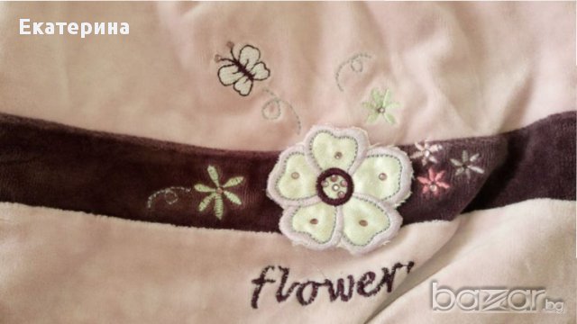 Плюшена рокля за бебе 3-6 мес., снимка 2 - Бебешки рокли - 15938579