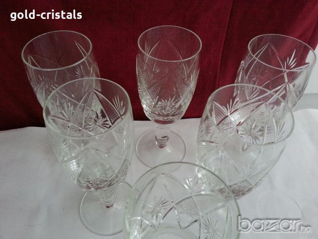 кристални чаши за вино , снимка 4 - Антикварни и старинни предмети - 20064069