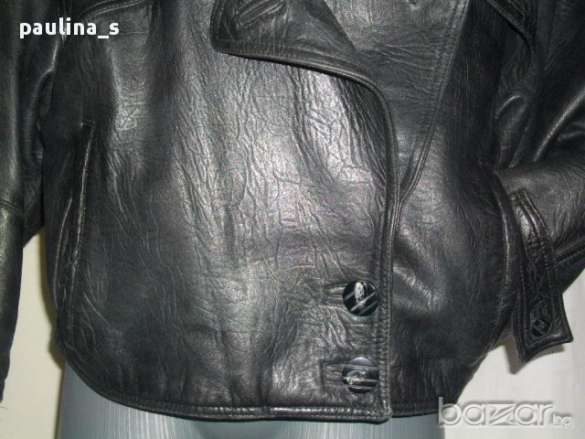 Естествена кожа / Дамско кожено яке с астраганена яка ”Da Vinci” leathers - 2XL/3XL  , снимка 6 - Якета - 15391194