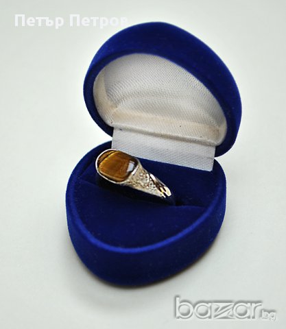 Уникален пръстен от сребро 925 с естествен камък - ахат, снимка 12 - Пръстени - 8691321