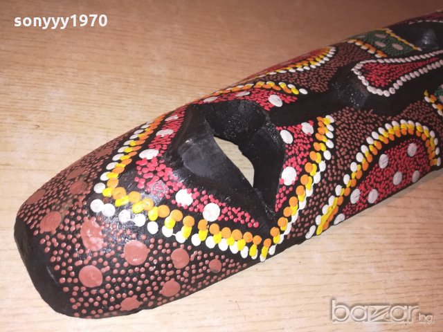 поръчана-голяма цветна маска за стена-80х17х8см-дървена с релеф, снимка 12 - Колекции - 21007869