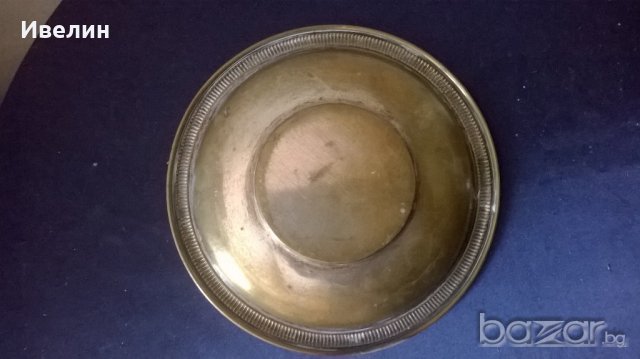 посребрена месингова чинийка, снимка 3 - Антикварни и старинни предмети - 20964974