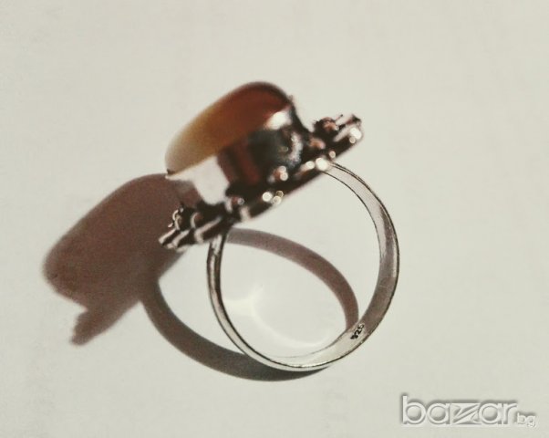 Пръстен с естествен ахат, Размер 56, снимка 6 - Пръстени - 18438842