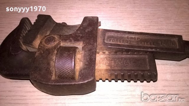 АНТИКА-drop forged-steel 14 in-40см-с дървена дръжка-внос швеицария, снимка 6 - Други инструменти - 18429878