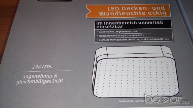 LED ЛАМПИ - аплик за таван и стена - кръгла, квадратна 28сма, снимка 8 - Лампи за стена - 20160242