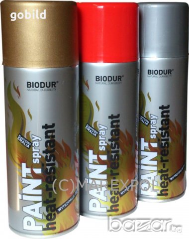 ПРОФЕСИОНАЛЕН Термоустойчив спрей сребърен +600°С  Полша