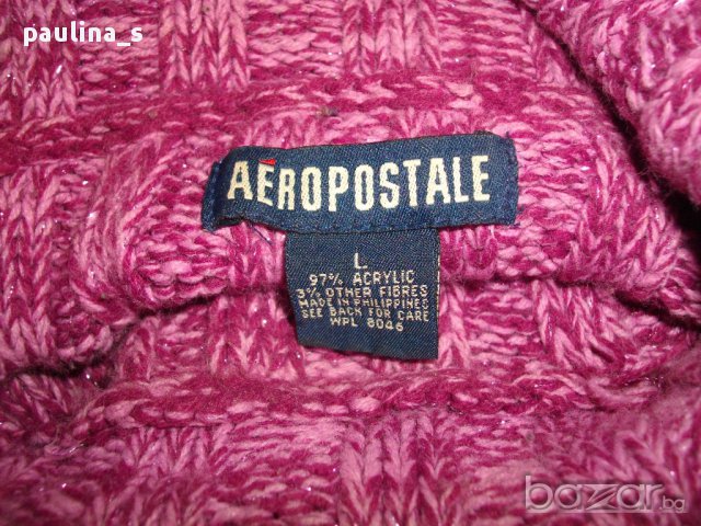 Дамско поло "Aeropostale" с нишка от ламе, снимка 4 - Блузи с дълъг ръкав и пуловери - 17294769