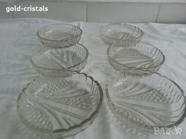  Руски стъклени чинии купички, снимка 3 - Антикварни и старинни предмети - 23832802