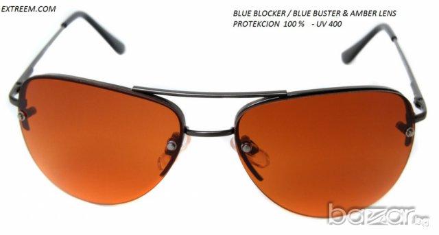 A V I A T O R - Blue Blocker & Аmber Lens - КЛАСИКА и защита - Слънчеви очила Супер за Шофиране, снимка 2 - Слънчеви и диоптрични очила - 7241998