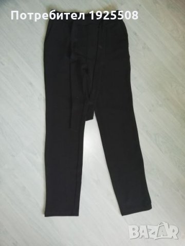 Дамски черен официален панталон с висока талия 