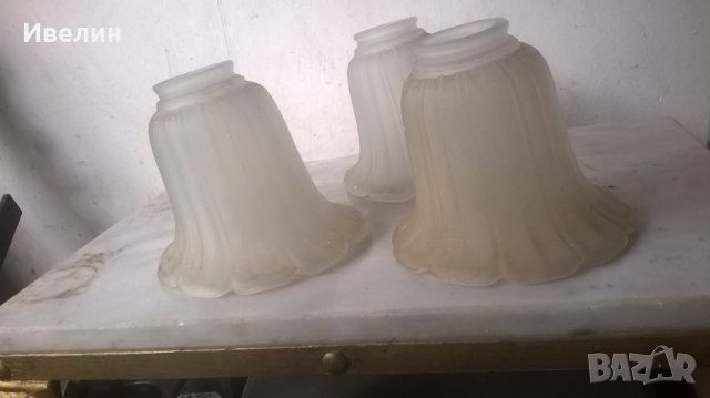 три стъкла за полилей,нощна лампа, снимка 1 - Настолни лампи - 24631620