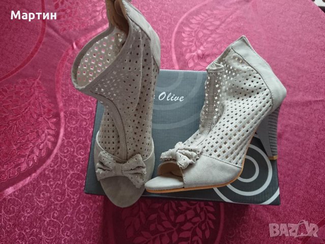 Дамски велурени обувки, снимка 2 - Дамски обувки на ток - 23223943