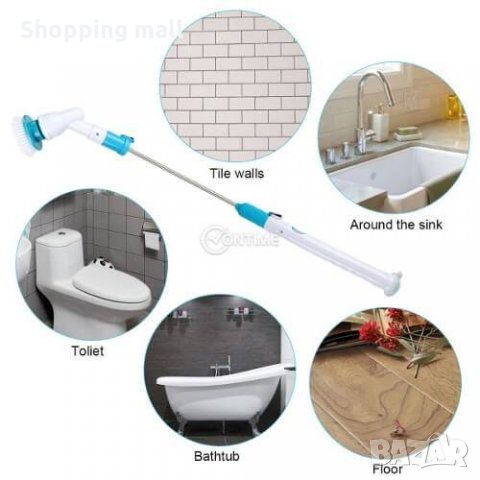Електрическа четка за почистване на баня Spin Scrubber, снимка 7 - Парочистачки и Водоструйки - 24197168