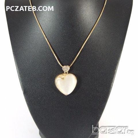 Колие "Кристално сърце", снимка 2 - Колиета, медальони, синджири - 16934221
