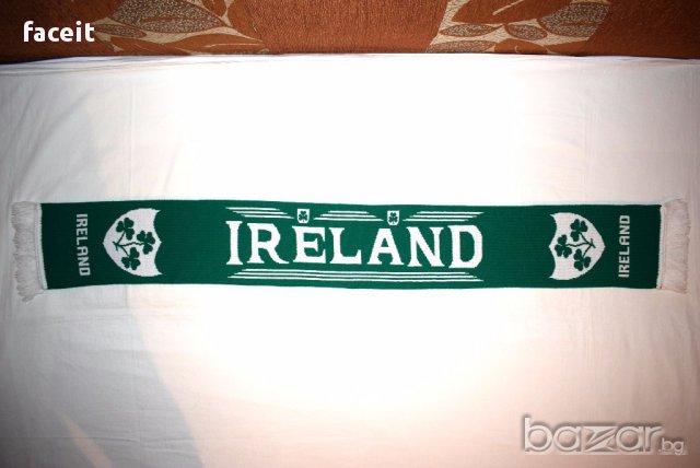 Ирландия - 100% Оригинален шал / Ireland / Футболен / Футбол / Зелен / 