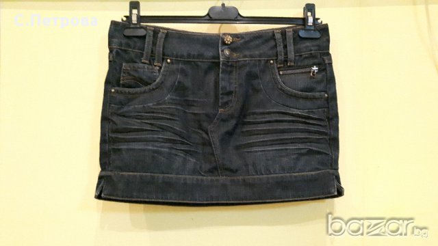 Дънкова пола М/Л р-р., снимка 2 - Поли - 14298697