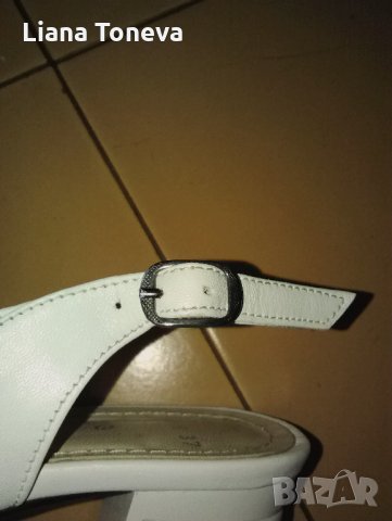 Бели летни обувки, снимка 6 - Дамски обувки на ток - 25212068