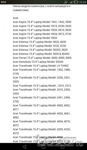 матрица-мат 15.4" за много модели лаптопи, снимка 4 - Монитори - 16766340