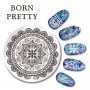 кръгъл Шаблон  за щампа печати за нокти плочка оригинал BORN PRETTY BP-92, снимка 1 - Други - 19292569