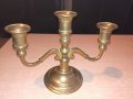 старинен свещник-антика-24х18х11см-внос швеицария, снимка 2