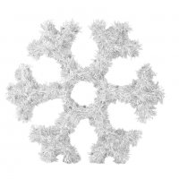 Голяма бяла снежинка от гирлянд коледна украса за стена 32см, снимка 6 - Декорация за дома - 23259151